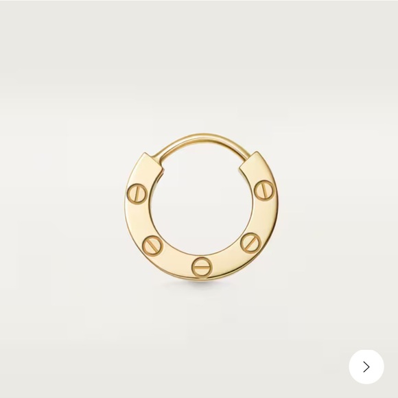 CARTIER - Pair of mini hoop earrings yellow gold - Picture 1 of 2